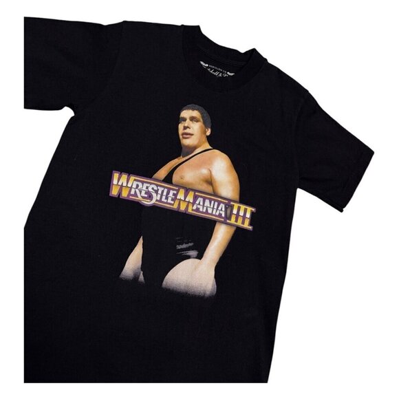 WWE WRESTLEMANIA Mitchell & Ness ANDRE THE GIANT Wrestling Tee Shirt Mens Small - Picture 2 of 5